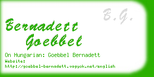 bernadett goebbel business card